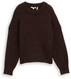 Tom Tailor Denim - Oversized gebreide trui - Maat XL - soft chocolate brown melange