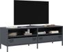 Maison Exclusive - Meuble TV, anthracite, 135x39x43,5 cm, en acier laminé à froid