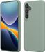 kwmobile telefoonhoesje geschikt voor Samsung Galaxy S25 - Hoesje met siliconen coating - Smartphone case in Regenwashed groen