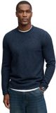 Superdry Pullover en maille à manches côtelées pour homme Bleu marine chiné XXL