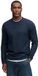 Superdry Pullover en maille à manches côtelées pour homme Bleu marine chiné XXL