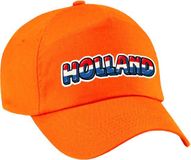 Bellatio Decorations Oranje Holland fan pet / cap met Nederlandse vlag - volwassenen - EK / WK / Koningsdag - supporter petje / kleding