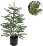 Merkloos Meekes kunstkerstboom met LED op batterij 60cm