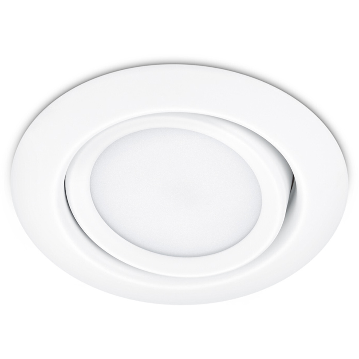 BES LED LED Spot - Inbouwspot - Trion Roluno - 5W - Warm Wit 3000K - Rond - Mat Wit - Aluminium - Ã˜80