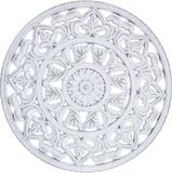 Merkloos DKD Home Decor Wanddecoratie MDF Wit Mandala (30 x 2 x 30 cm)