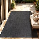 Paco Home In-& Outdoor Balkon Terras Keukenvloerkleed Eenkleurig Gemêleerd Patroon 160x220 cm