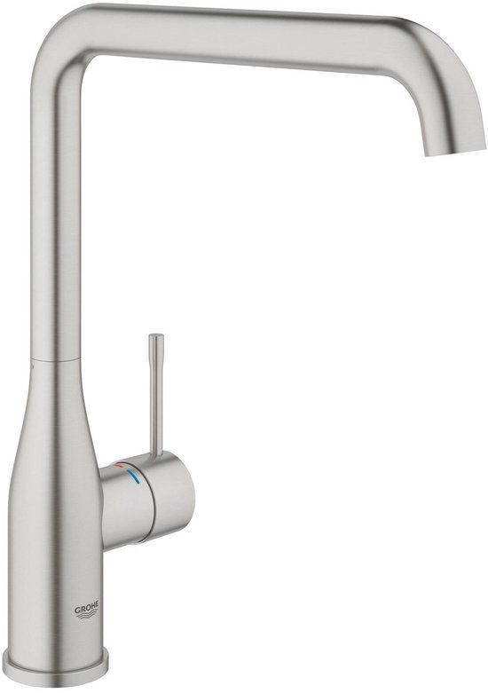 GROHE Essence New Keukenkraan - RVS - Draaibare Hoge Uitloop