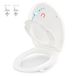 YEAUPE PRO WC-Bril met Kinderzitje, Witte Toiletdeksel met Softclose, O-Vormige Toilet Seat met Trekdeksel Voor Gezinnen, Eenvoudig te Installeren Toiletbril met Snelontgrendelfunctie, 44,6 x 37,2 cm