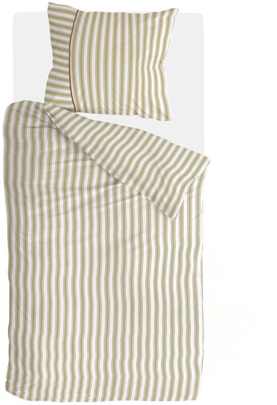Walra Dekbedovertrek Refined Lines - 140x220 cm - Groen