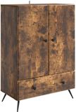 vidaXL Dressoir Gerookt eiken 66 x 34,5 x 95 cm Bewerkt hout