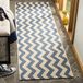 Safavieh Indoor en outdoor tapijt, CY6245, geweven polypropyleen lopers, blauw/beige, 62 x 240 cm