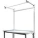 Manuflex ZB3862.7035 Aanbouw opbouwdeel met arm voor universele + professionele standaard aanbouw tafels, gebruiksh 1500 mm