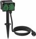 ProPlus Prise Schuko quadruple - 4 voies - câble de 2 mètres - Noir/Vert