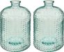 Atmosphera Vase à fleurs - 2x - Luneville - Modèle de bouteille d'apothicaire - Verre - H32 x D18 cm