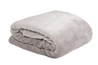 Lovely Casa Plaid-formaat: 240 x 220 cm, 100% polyester, kleur: linnen, voor bank of slaapkamer, ideaal voor alle ruimtes, eenkleurig