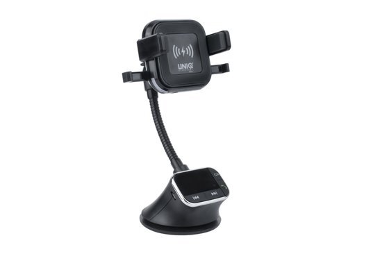 UNIQ accessory - De alles in 1 Autohouder - CAR KIT - Bluetooth - handsfree - Draadloos opladen - USB - FM TRANSMITTER - Geschikt voor iPhone nieuwe generatie Samsung GALAXY s9 s8 s7 edge Note 8 / 9