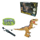 Lexibook RC tyrannosaurus, realistische dinosaurus, beweegbare bewegingen, roest, rookspies, lichteffecten, oplaadbaar, fossielen en draagbare afstandsbedieningen inbegrepen, DINO02LXB