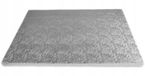 MODECOR Tapis à gâteau rectangulaire argenté 30x40cm