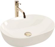 REA Lisa Shiny Opzetwastafel Wit 49x35x14cm