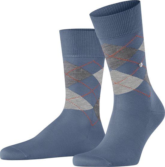 Burlington Manchester Heren Sokken - Blauw - Maat 40-46