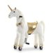 VROOOMY Licorne à monter - 3 à 5 ans - Garçons et filles - Cheval mécanique - Roues antidérapantes - Or