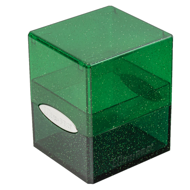 Ultra Pro Deckbox Satin Cube - Glitter Green