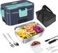 Boîte à lunch électrique, 2 litres - Boîte chauffante pour aliments - 80W, chauffe rapide - Convient pour la voiture et la maison, 220V - Boîte chauffante portable - Vert olive