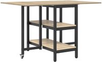 vidaXL Eettafel 122 x 80 x 76,5 cm Bewerkt hout Sonoma Eiken