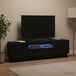 Maison Exclusive meuble TV LED EDE, 153 x 35 x 43 cm, noir, panneau de particules