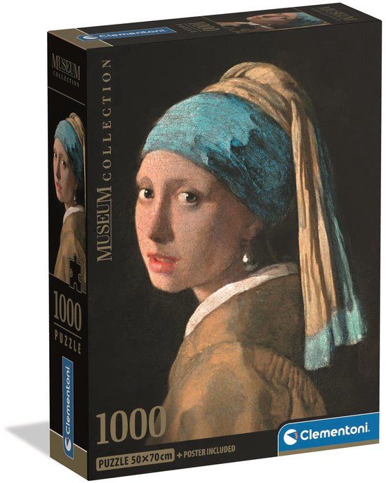 Clementoni Puzzel 1000 Stukjes Museum Meisje met Pareloorbellen