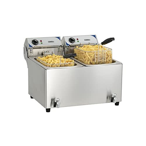 Casselin Elektrische friteuse met afvoerventiel, 2 x 7 liter