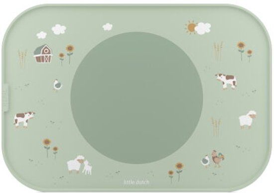 Mepal Mio Placemat Little Dutch - Antislip cirkel houdt alles op z'n plek - Vaatwasmachinebestendig - Little Farm