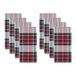 Elrene Home Fashions Kerst Classic Holiday Plaid Katoen Twill Servet, Set van 8, 17"X17", Multi