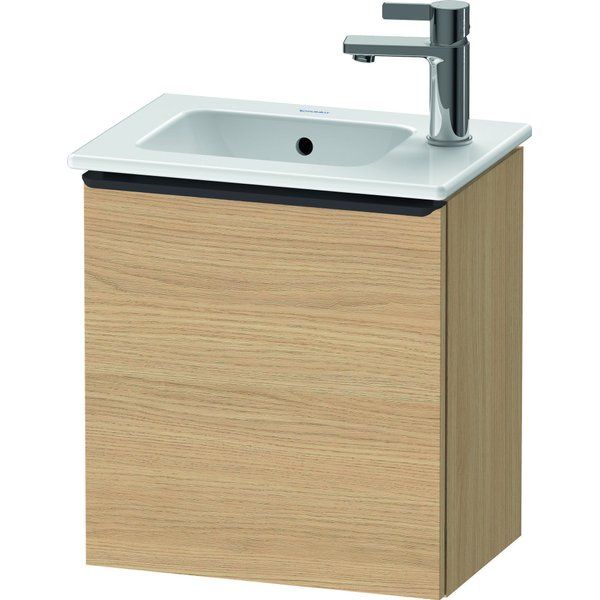 Duravit D-Neo wastafelonderkast 41x44x27.4cm Rechtsdraaiend 1 deur Natuur eiken Mat de4259r3030