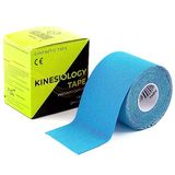 KALAHARI Kinesiology Tape met eBook toepassingen in het Nederlands – Kinesiologie Tape met hoge kleefkracht en bestand tegen water en zweet – Kinesio voor sport en revalidatie 5cm x 5m, BLAUW