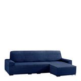 Eysa Aquiles Elastische Chaise Longue Korte Arm Rechts, Polyester-Katoen, Blauw, 43 x 37 x 14 cm