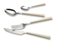 Echtwerk Bestek Set "Basic" met kunststof handgrepen, 24-delig, voor maximaal 6 personen, roestvrij staal 18/0, crème