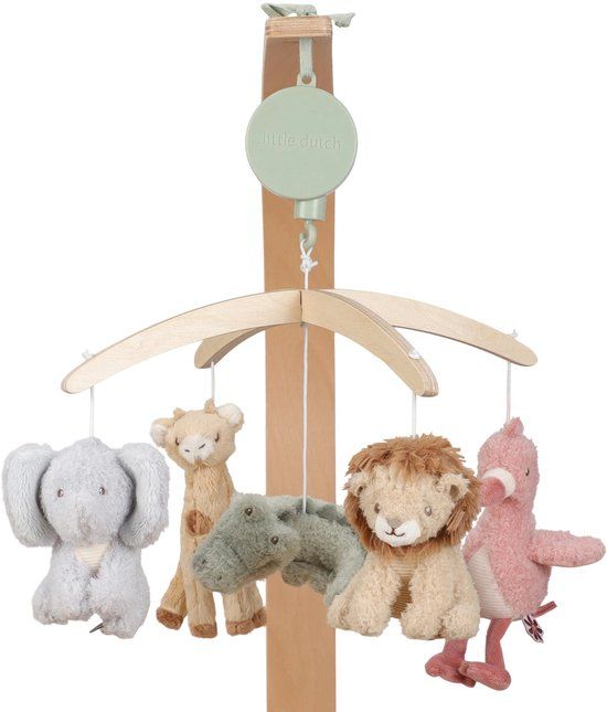 Little Dutch Safari Friends Houten Muziekmobiel