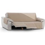 ECOMMERC3 Relaxfauteuilhoes, 3 x 3, gewatteerd en omkeerbaar, beige, verstelbare bankovertrek, extra comfort en elegant design