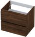 INK Onderkast 2 Laden Greeploos met Houten Keerlijst - 600x450x520 Mm - Koper Eiken