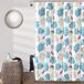 Lush Decor Kust Rif Veer Douche Gordijn, 72" x 72", Blauw en Koraal