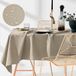 ROOM99 Aura Tafelkleed 130 x 180 cm, tafelzeil, vlekbescherming, afwasbaar, waterafstotend, vuilafstotend, polyester, rechthoekig, banketdecoratie, het hele jaar door, beige