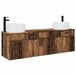 vidaXL Badkamerkastenset 3 st Oud hout 49 x 44,5 x 66 cm Bewerkt hout