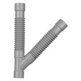 Wirquin 79011001 universele flexibele wc-aansluiting magicoude Y-vorm D40, om te lijmen voor afvoer, grijs