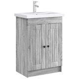 vidaXL Badkamer onder wastafel kast Grijs Sonoma 78,5 x 37,5 x 81 cm