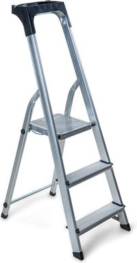 Wicotex Huishoudtrap Keukentrap 3 treden Aluminium