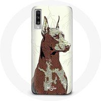 Maniacase Hoesje voor Samsung Galaxy A50 Doberman Hondenras