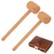Merkloos Houten Hamer Set voor DIY en Leerbewerking