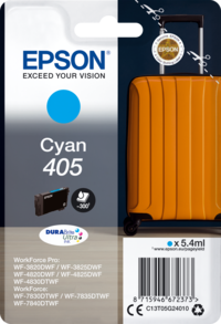 Epson Singlepack Cyan 405 DURABrite Ultra Ink single pack / cyaan