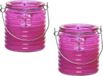 Decoris Citronella Citronella kaars - 3x - in windlicht - roze - 20 branduren - citrusgeur